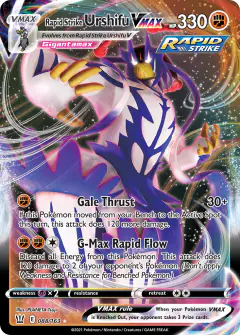 Rapid Strike Urshifu VMAX Rare Holo VMAX card from Battle Styles