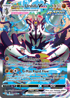 Rapid Strike Urshifu VMAX Rare Rainbow card from Battle Styles