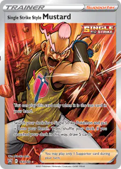 Single Strike Style Mustard Rare Ultra card from Battle Styles