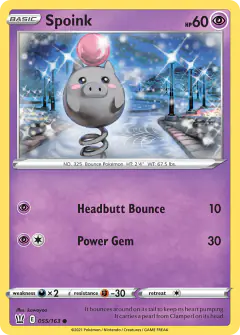 Spoink Common card from Battle Styles