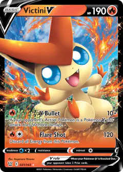 Victini V Rare Holo V card from Battle Styles