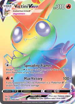Victini VMAX Rare Rainbow card from Battle Styles