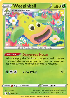 Weepinbell Uncommon card from Battle Styles