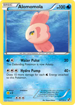 Alomomola Rare card from Black & White Base
