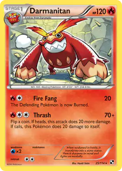 Darmanitan Rare card from Black & White Base
