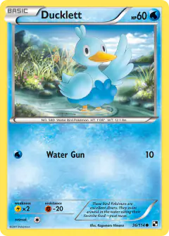 Ducklett Common card from Black & White Base