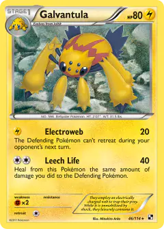 Galvantula Rare card from Black & White Base