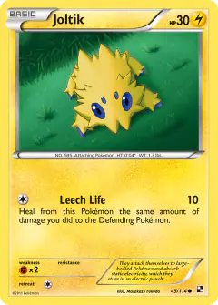 Joltik Common card from Black & White Base