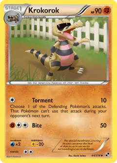 Krokorok Uncommon card from Black & White Base