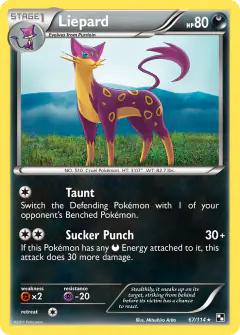 Liepard Rare card from Black & White Base
