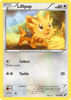 Lillipup Common card from Black & White Base