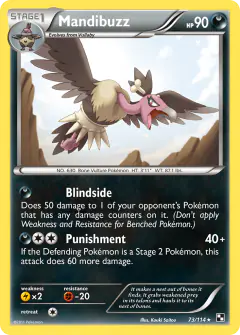 Mandibuzz Rare card from Black & White Base