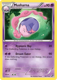 Musharna Rare card from Black & White Base