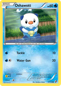 Oshawott Common card from Black & White Base