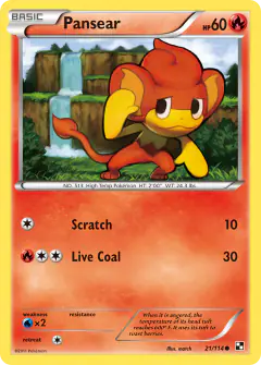 Pansear Common card from Black & White Base