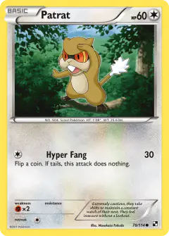 Patrat Common card from Black & White Base