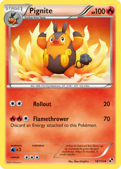 Pignite Uncommon card from Black & White Base
