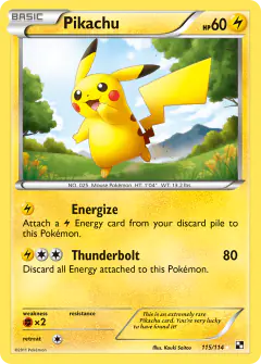 Pikachu Rare Secret card from Black & White Base