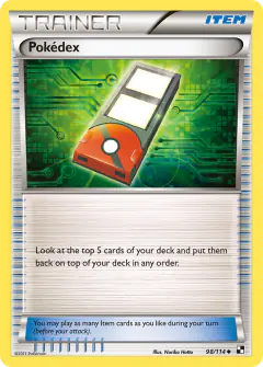 Pokédex Uncommon card from Black & White Base