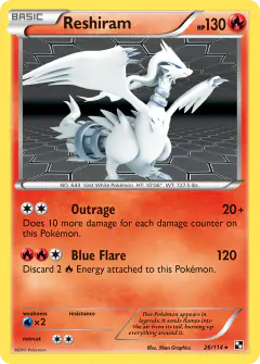 Reshiram Rare Holo card from Black & White Base