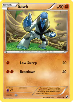 Sawk Rare card from Black & White Base