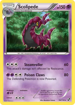 Scolipede Rare card from Black & White Base