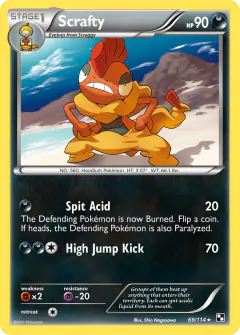 Scrafty Rare card from Black & White Base