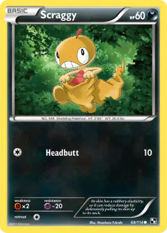 Scraggy Common card from Black & White Base