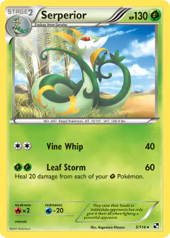 Serperior Rare Holo card from Black & White Base