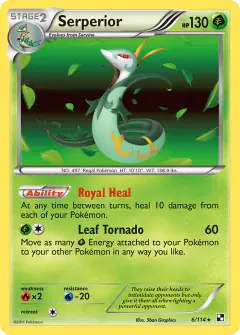 Serperior Rare Holo card from Black & White Base