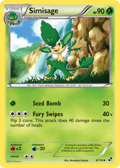 Simisage Uncommon card from Black & White Base