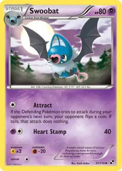 Swoobat Uncommon card from Black & White Base