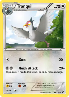 Tranquill Uncommon card from Black & White Base
