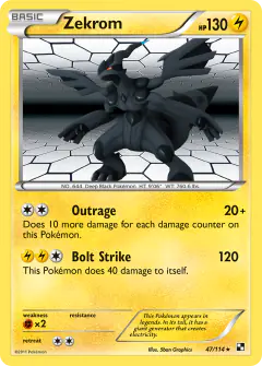 Zekrom Rare Holo card from Black & White Base