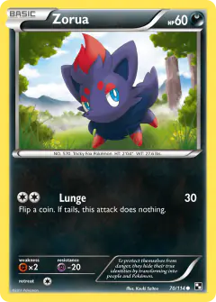 Zorua Common card from Black & White Base