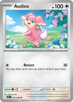 Audino Common card from Black Bolt