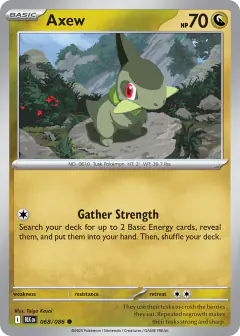 Axew Common card from Black Bolt