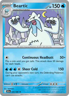 Beartic Rare card from Black Bolt