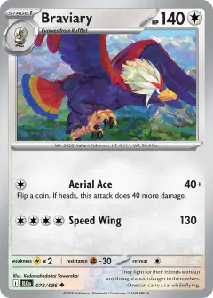Braviary Uncommon card from Black Bolt