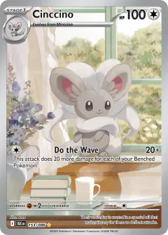 Cinccino Illustration Rare card from Black Bolt