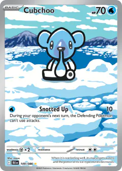 Cubchoo Illustration Rare card from Black Bolt
