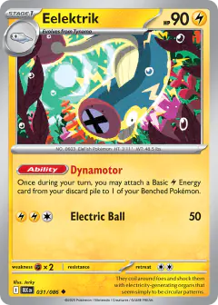 Eelektrik Uncommon card from Black Bolt