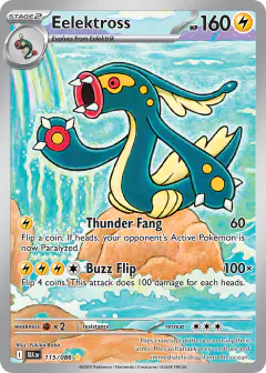 Eelektross Illustration Rare card from Black Bolt