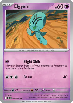 Elgyem Common card from Black Bolt