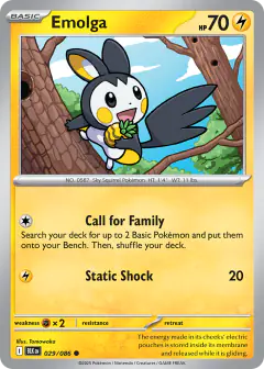 Emolga Common card from Black Bolt