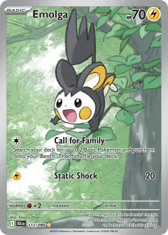 Emolga Illustration Rare card from Black Bolt