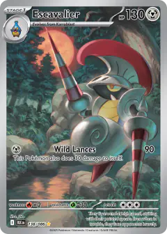 Escavalier Illustration Rare card from Black Bolt