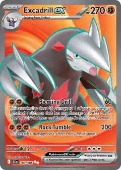 Excadrill ex Ultra Rare card from Black Bolt
