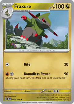 Fraxure Common card from Black Bolt