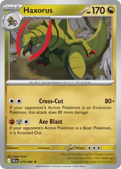 Haxorus Rare card from Black Bolt